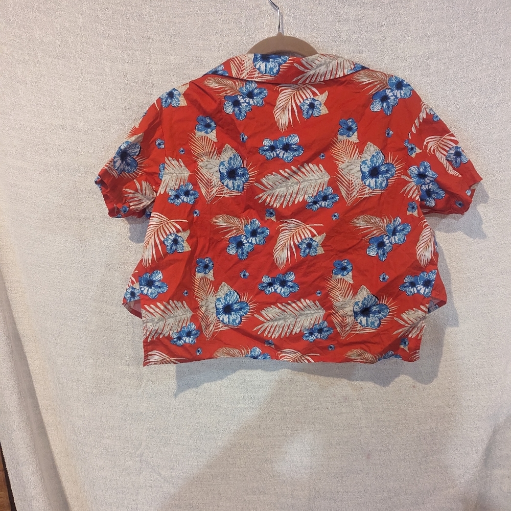 Dog threads hibiscus Hawaiian shirt size xl (a)